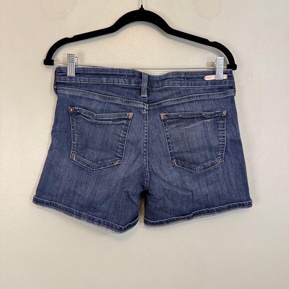 Pilcro And The Letterpress Stet Jean Shorts Womens 27 Blue Denim Mid Rise Cuffed - Picture 2 of 7